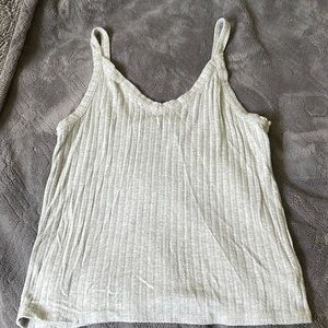 Grey ribbed American Eagle Tank